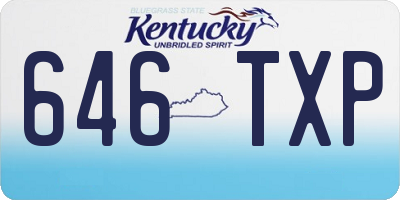 KY license plate 646TXP