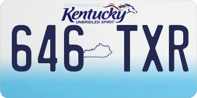 KY license plate 646TXR