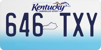 KY license plate 646TXY