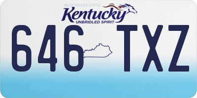 KY license plate 646TXZ