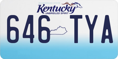 KY license plate 646TYA