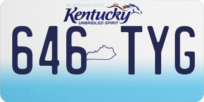 KY license plate 646TYG