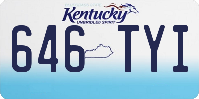 KY license plate 646TYI