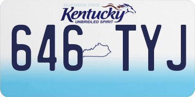 KY license plate 646TYJ