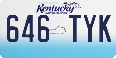 KY license plate 646TYK