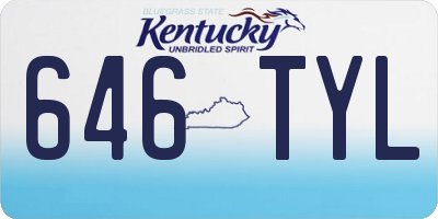KY license plate 646TYL