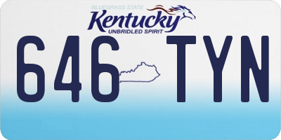 KY license plate 646TYN
