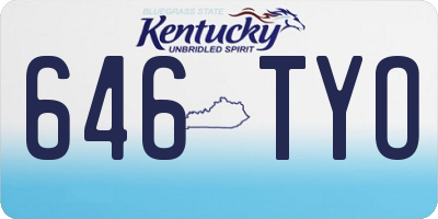 KY license plate 646TYO