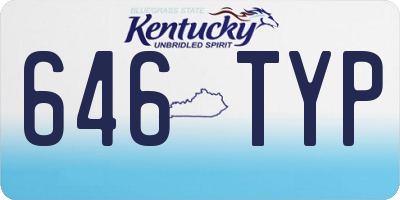KY license plate 646TYP