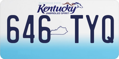 KY license plate 646TYQ