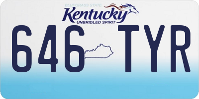KY license plate 646TYR