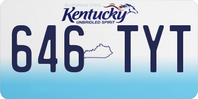 KY license plate 646TYT