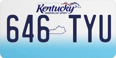 KY license plate 646TYU