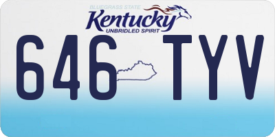 KY license plate 646TYV