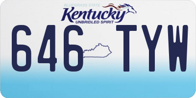 KY license plate 646TYW