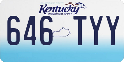 KY license plate 646TYY