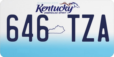 KY license plate 646TZA