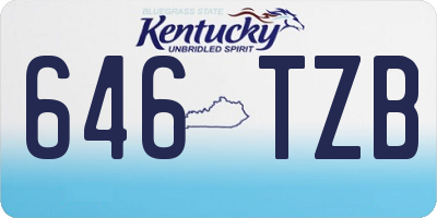 KY license plate 646TZB