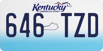 KY license plate 646TZD