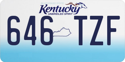 KY license plate 646TZF