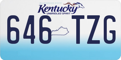 KY license plate 646TZG