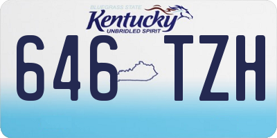 KY license plate 646TZH