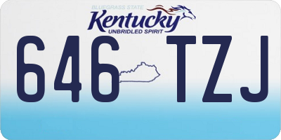 KY license plate 646TZJ