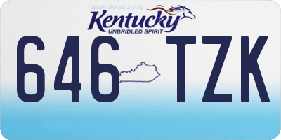 KY license plate 646TZK