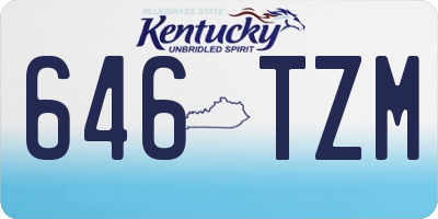 KY license plate 646TZM