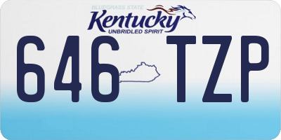 KY license plate 646TZP