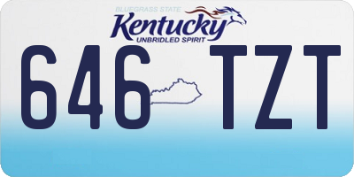 KY license plate 646TZT