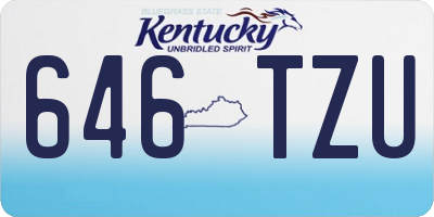 KY license plate 646TZU