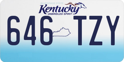 KY license plate 646TZY
