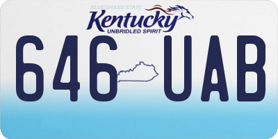 KY license plate 646UAB
