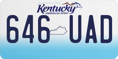 KY license plate 646UAD