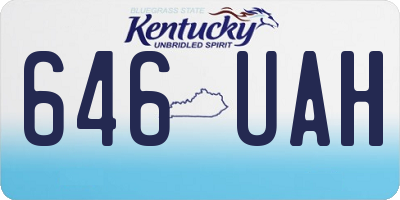 KY license plate 646UAH