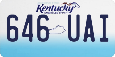 KY license plate 646UAI