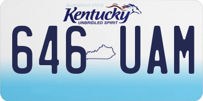 KY license plate 646UAM