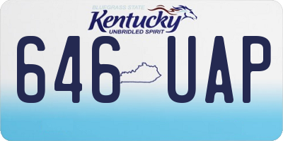 KY license plate 646UAP