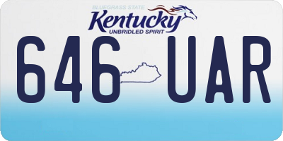 KY license plate 646UAR