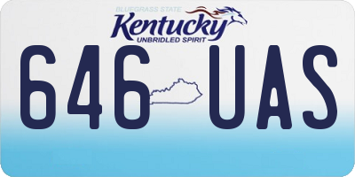 KY license plate 646UAS