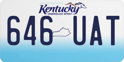 KY license plate 646UAT