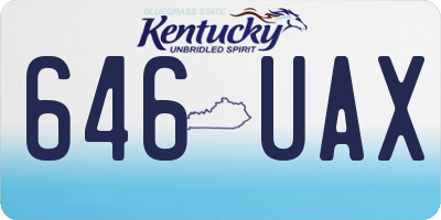 KY license plate 646UAX