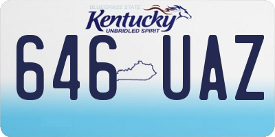 KY license plate 646UAZ