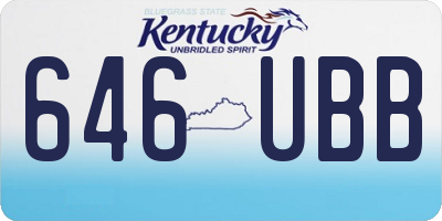 KY license plate 646UBB