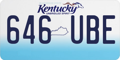 KY license plate 646UBE