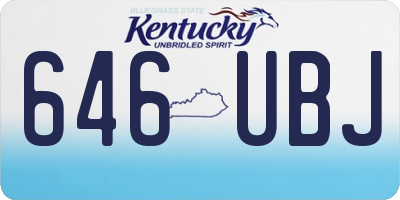 KY license plate 646UBJ
