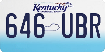 KY license plate 646UBR
