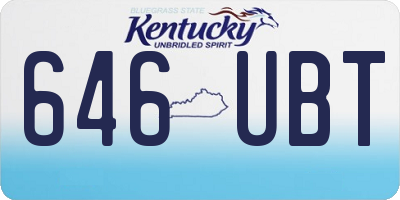 KY license plate 646UBT