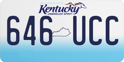 KY license plate 646UCC